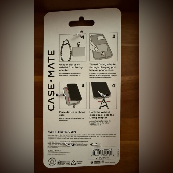 Price Drop! Case-Mate Silver Phone Wristlet Chain - Picture 2 of 2